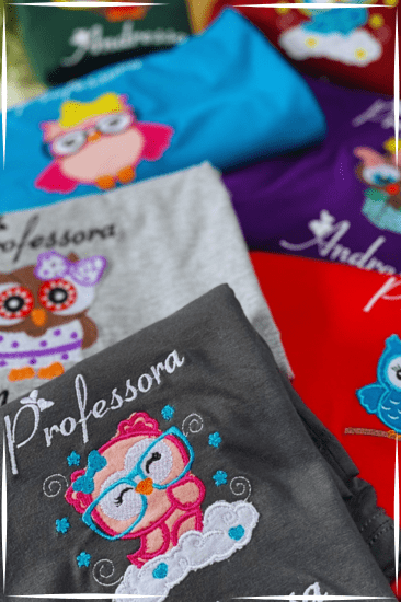  KIT 5 CAMISETAS PROFESSORA