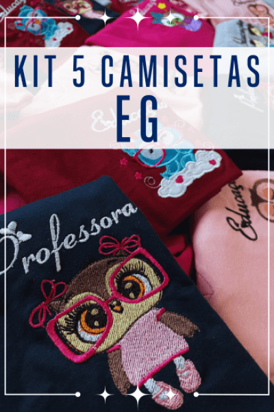  KIT 5 CAMISETAS PROFESSORA | EG