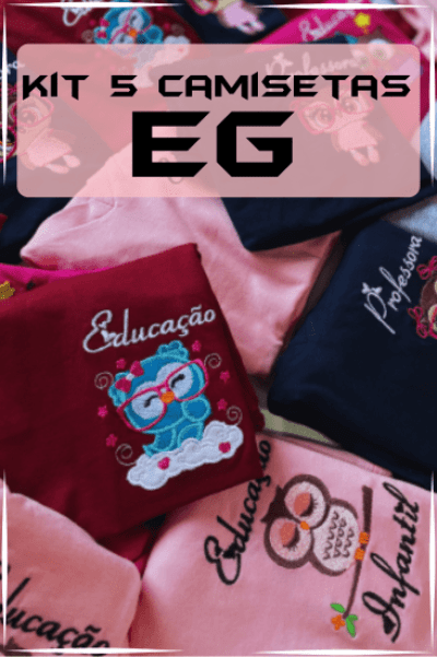  KIT 5 CAMISETAS PROFESSORA | EG